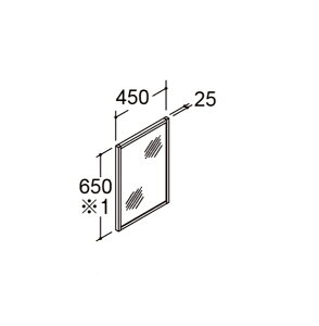 ~[Lrlbg t Ԍ450mm 650mm ƖȂ ؘgt1ʋ ~߃R[gȂ MNS-451K-F LIXIL INAXyz