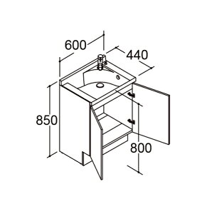ʉϑ GX^ yNSV1N-60W5Yz Ԍ600mm {E ^Cv VOo[(N}[S) R|^Cv LIXIL INAXyz