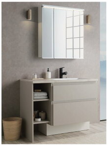 ★アイカ スマートサニタリー【JN-02L/R】ジャパンディスタイル 3面ミラー収納 幅1050mm シャワー給水栓 混合水栓 洗面ドレッシング 洗面台 洗面化粧台 AICA★【送料無料】【メーカー直送】【時