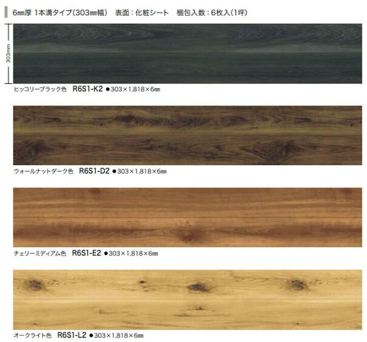 楽天市場】☆NODA ノダ カナエルデザイン カナエル R6 6枚入 6mm厚 1本 