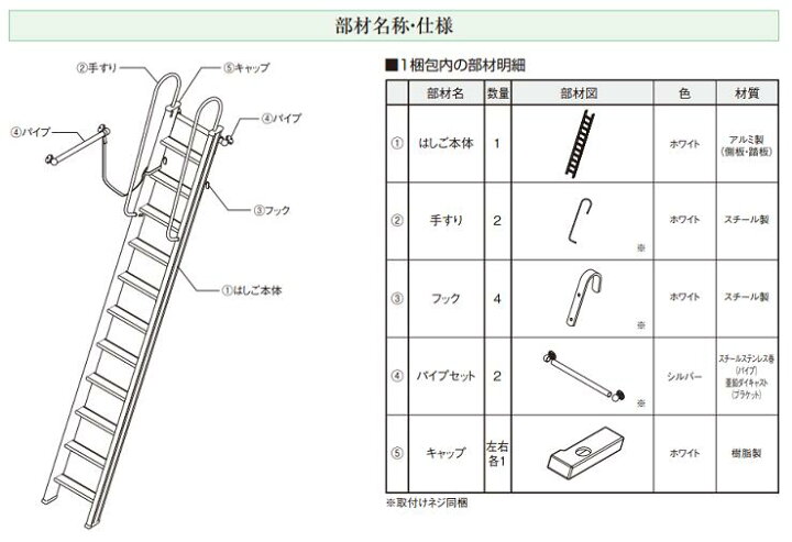 楽天市場】【平日12時まで当日出荷】 ☆リクシル ロフトはしご 