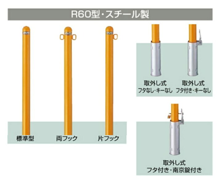 楽天市場 Lixil Toex スペースガード 車止め 取外し式 フタなし キーなし R型 スチール製 建材アウトレットrico
