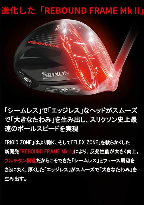 楽天市場】【高反発加工】スリクソン ZX5 Mk2 ドライバー ヘッド単品 