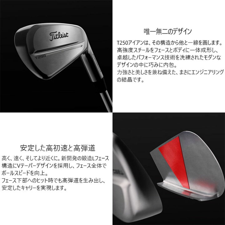 楽天市場】【在庫品即納】タイトリスト T250 アイアン6本セット(5I-PW 