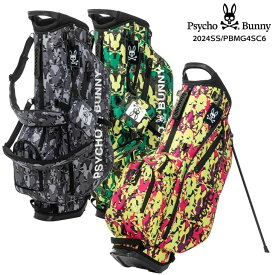 サイコバニー Psycho Bunny PBMG4SC6 STCB スタンドキャディバッグ LWG CAMO 2024SS 9型 4分割