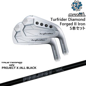 【工房カスタム】TurfRider Diamond Forged II アイアン5本set(6-P)[6P]ムジークMUZIIK PROJECT X ALL BLACKTRUE TEMPERトゥルーテンパー