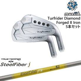 【工房カスタム】TurfRider Diamond Forged II アイアン5本set(6-P)[6P]ムジークMUZIIK スチールファイバーj(パラレル) SteelFiberTRUE TEMPER