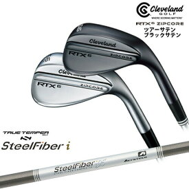 【工房カスタム】クリーブランド RTX6 ZIPCORE ツアー ブラックサテン[WD]ダンロップDUNLOP スチールファイバーi (テーパー) SteelFiberTRUE TEMPER