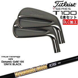 【OVDオリジナル】タイトリスト T100 アイアン6本set(5I-PW) DLC仕上げ[5P]タイトリストTitleist DynamicGold105 ONYX BLACK オニキスTRUE TEMPER