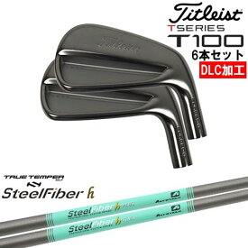 【OVDオリジナル】タイトリスト T100 アイアン6本set(5I-PW) DLC仕上げ[5P]タイトリストTitleist スチールファイバーh(パラレル) SteelFiberTRUE TEMPER