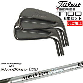 【OVDオリジナル】タイトリスト T100 アイアン6本set(5I-PW) DLC仕上げ[5P]タイトリストTitleist スチールファイバーi(テーパー) SteelFiberTRUE TEMPER