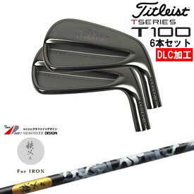 【OVDオリジナル】タイトリスト T100 アイアン6本set(5I-PW) DLC仕上げ[5P]タイトリストTitleist 秩父 弐 アイアン TITIBU2 ちちぶ グラファイトデザイン