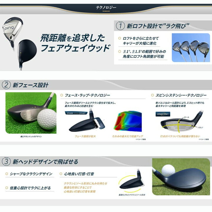 楽天市場】ピンゴルフ GLE3 フェアウェイウッド 3番 5番 7番 9番 