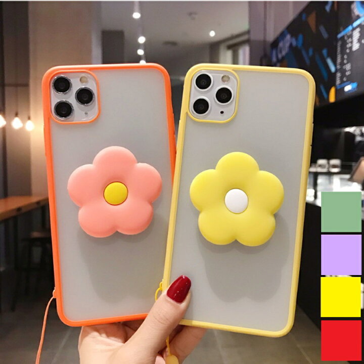 楽天市場 スマホケース アウトカラー フラワーバンカーリング付iphoneケース A オーバーラップ楽天市場店