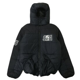 【中古】HYSTERIC GLAMOUR x WIND AND SEA ヒステリックグラマー ウィンダシー プリマロフト PRIMALOFT HOODIE 黒 S 【A3】