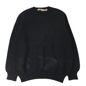 【中古】COMME des GARCONS コムデギャルソン 90s ウール ニット セーター プルオーバー AD1995 ヴィンテージ 紺 【A1】