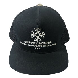 【中古】クロムハーツ CHROME HEARTS キャップ トラッカー メッシュ CHプラス PRINTED TRUCKER CAP 黒 帽子【A0】