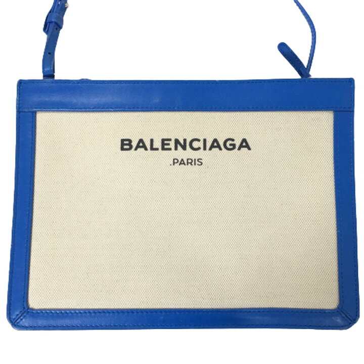 楽天市場】BALENCIAGA バレンシアガ ネイビーポシェット ショルダー 