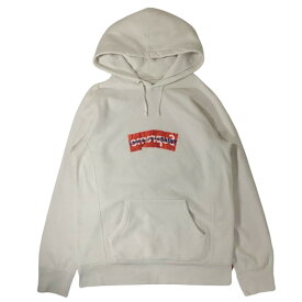 【中古】Supreme シュプリーム COMME des GARCONS SHIRT 17SS Box Logo Hooded Sweatshirt パーカー 白 M 【A1】
