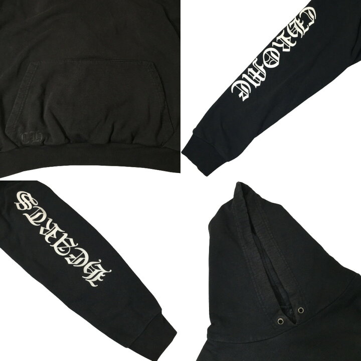 楽天市場】CHROME HEARTS クロムハーツ ロゴ パーカー プルオーバー 黒 