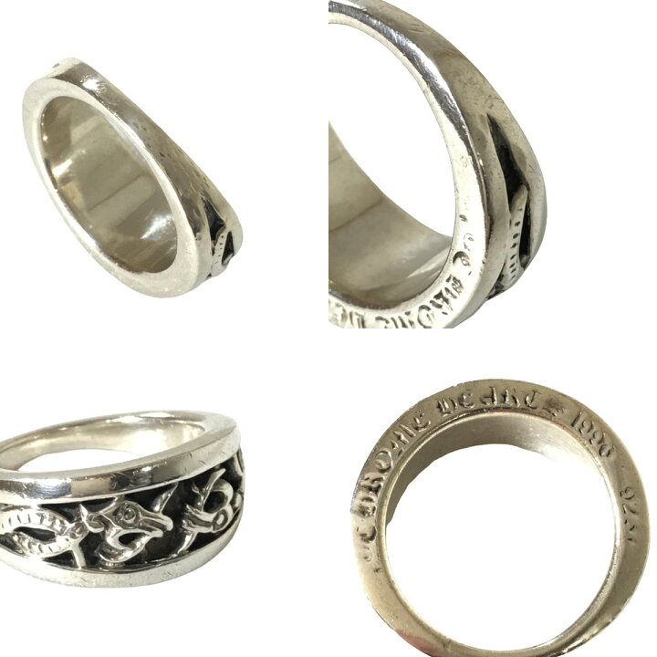 楽天市場】クロムハーツ CHROME HEARTS リング ナローVバンドリング 