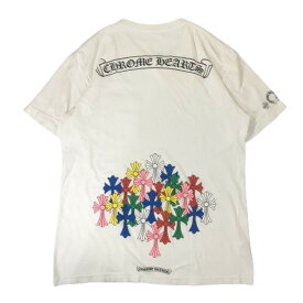 CHROME HEARTS クロムハーツ マルチカラー セメタリークロス ポケットTシャツ 国内正規品 MLTCOL CEM CRS SS TEE 白半袖 L 【中古】【A2】