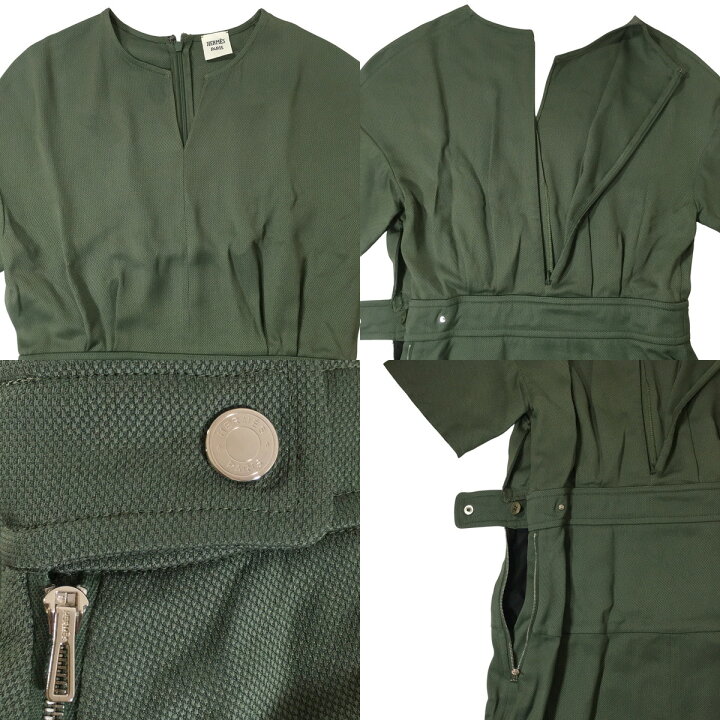 楽天市場】HERMES 20SS エルメス ナデージュ シルク混ワンピース 34  