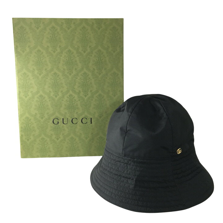 楽天市場】未使用品 GUCCI グッチ バケットハット ナイロン ブラック 