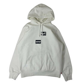 シュプリーム コムデギャルソン Supreme COMME des GARCONS Split Box Logo Hooded Sweatshirt パーカー スプリット ボックスロゴ 白 M 【中古】【A3】