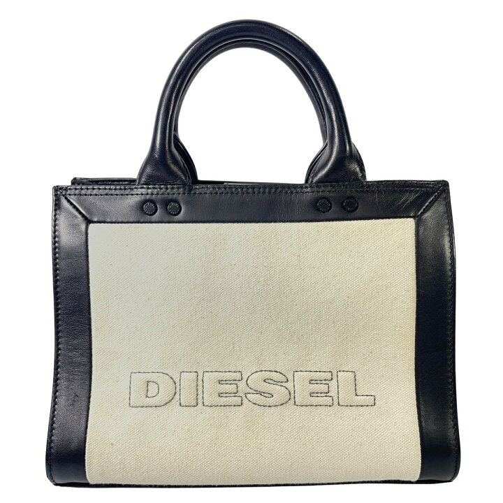 楽天市場】DIESEL ディーゼル ハンドバッグ キャンバス 切替 レザー 