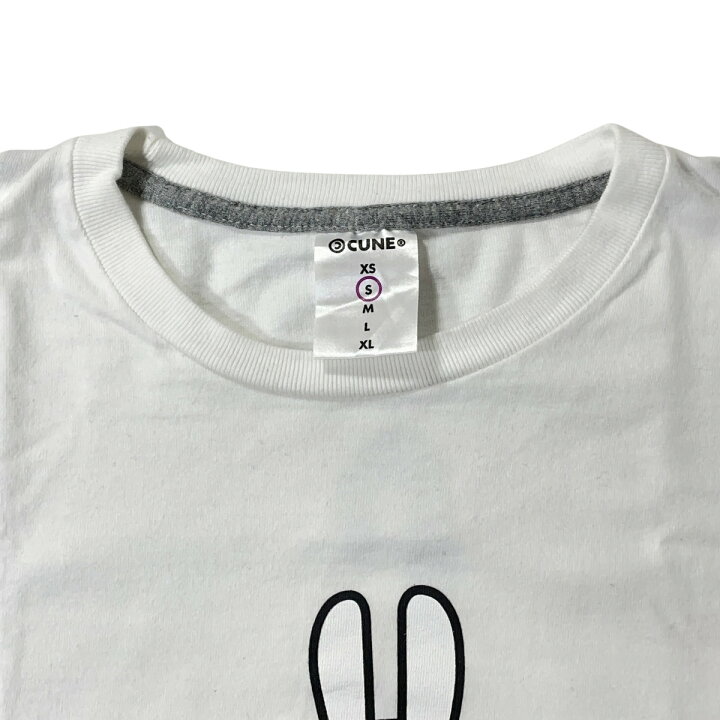 楽天市場】CUNE キューン Tシャツ 半袖 ウサギ 虚無僧 ホワイト 白 S 