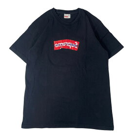 シュプリーム Supreme COMME des GARCONS SHIRT Box Logo Tee コムデギャルソン ボックスロゴ Tシャツ 17SS 黒 半袖 L 【中古】【A2】