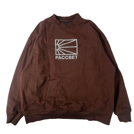 PACCBET ラスべート サンレイデザイントレーナー スウェット ブラウン XL 【中古】【A1】