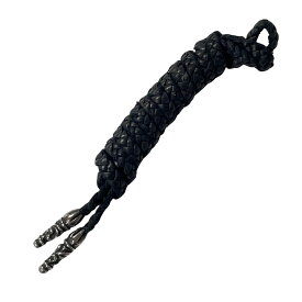 CHROME HEARTS クロムハーツ ネックレス レザーブレイド タイニー スクロールチップ LEATHER BRAID SCROLL 98cm 【中古】【A8】