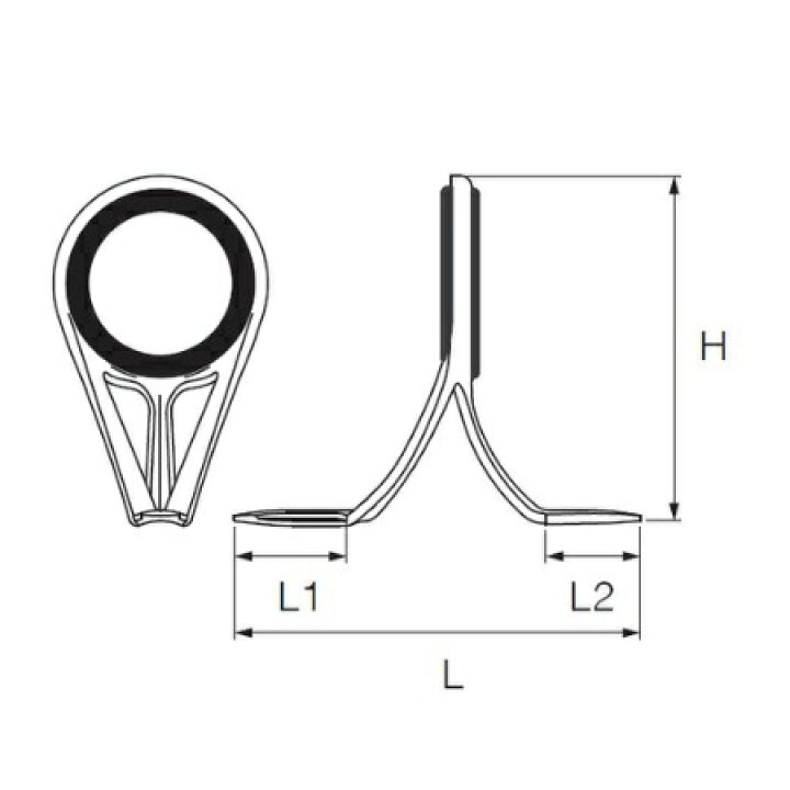 楽天市場 富士工業 Fuji工業 Cclsvog30 ダブルフットガイド ステンレス ツヤ消しシルバーフレーム O リング 釣具通販のozatoya楽天市場店