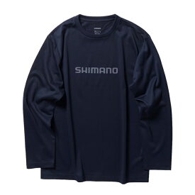 シマノ シャツ SH-022W ドライロゴTシャツ ロングスリーブ ピュアネイビー SHIMANO 取寄