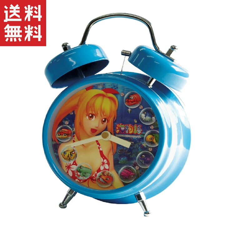 楽天市場 海物語 サウンド目覚し時計 蓄光仕様 大当たり音搭載 ブルー マリンちゃん パチンコ キャラクター グッズ スマホケース グッズ のpエンタメ