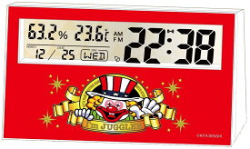 ジャグラー 液晶温湿度計クロック 置き時計 温度計 湿度計 カレンダー アラーム / パチスロ スロット キャラクター グッズ