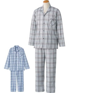 介護用 パジャマ ホックパジャマ M L 春夏秋冬 メンズ 紳士 用