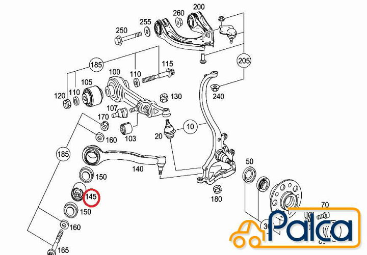 楽天市場】【あす楽】メルセデス ベンツ フロント ラジアスアーム 交換用 ブッシュ 1点 W211,S210 | C219 | R230 | R231  MEYLE製 2113332914 : パーツのＰＡＬＣＡ（パルカ）