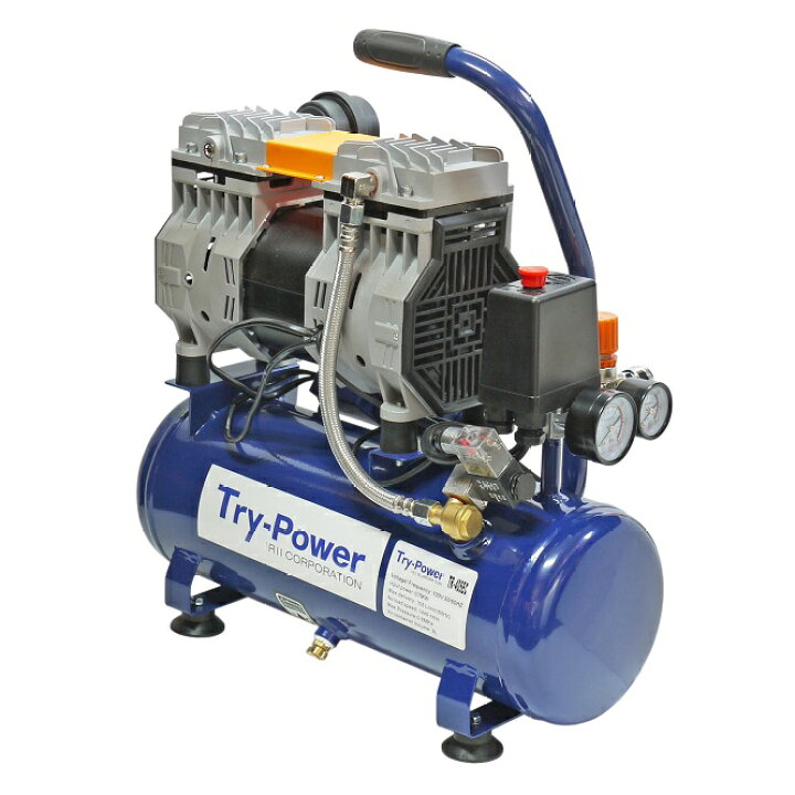 楽天市場】イリイ 1馬力小型 オイルレスエアーコンプレッサー9L 