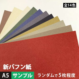 【500円クーポン付き】新バフン紙 A5サイズ：サンプル5枚程度(ランダム), 藁 繊維 ファンシーペーパー 印刷紙 印刷用紙 色紙 いろがみ 和紙 和風 用紙 和紙風 名刺 メッセージカード 用紙 松本洋紙店 法人 仕入れ 見積もり 掛売 納品書 請求書 後払い 請求書払い