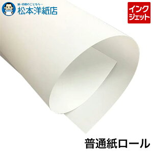 インクジェット 普通紙ロール 80μ品 105μ品 2本入 2インチ紙管, ロール紙 ロール 印刷紙 印刷用紙 ポスター POP パネル 張り紙 設計図 広告物