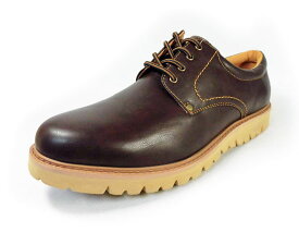 CAP STONE プレーントゥ 厚底・防水 ビジネスカジュアルシューズ ダークブラウン ワイズ3E（EEE）28cm（28.0cm）、29cm（29.0cm）、30cm（30.0cm）【大きいサイズ（ビッグサイズ）メンズ紳士靴】