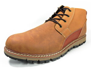 LiBERTO(EDWIN)レースアップブーツ(4cm防水・防滑ソール)カジュアルシューズ キャメル ワイズ3E(EEE)28cm(28.0cm)、29cm(29.0cm)【大きいサイズ(ビッグサイズ)メンズ 紳士靴】