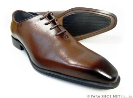 GERODI 本革 ホールカット（ワンピース）ビジネスシューズ アンティーク茶色 ワイズ 3E（EEE）28cm（28.0cm）、28.5cm、29cm（29.0cm）【大きいサイズ（ビッグサイズ）メンズ 革靴・紳士靴】