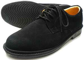 Rinescante Valentiano 本革スウェード プレーントウ ビジネスシューズ 黒 4E（EEEE）23cm（23.0cm）、23.5cm、24cm（24.0cm）【小さいサイズ（スモールサイズ）革靴・紳士靴】