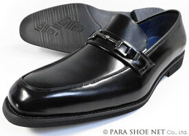 FRANCO GIOVANNI 本革 ビットローファースリッポン ビジネスシューズ 黒 ワイズ3E（EEE） 28cm（28.0cm）、29cm（29.0cm）、30cm（30.0cm）【大きいサイズ（ビッグサイズ）メンズ革靴・紳士靴】