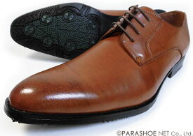 S-MAKE（エスメイク）プレーントゥ ビジネスシューズ 防滑ソール 茶色（ブラウン）ワイズ3E（EEE）27.5cm、28cm（28.0cm）、29cm（29.0cm）、30cm（30.0cm）［大きいサイズ（ビッグサイズ）紳士靴］