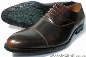 S-MAKE（エスメイク）内羽根ストレートチップ（キャップトゥ）ビジネスシューズ 防滑ソール アンティーク濃茶（ダークブラウン）ワイズ3E（EEE）27.5cm、28cm（28.0cm）、29cm（29.0cm）、30cm（30.0cm）［大きいサイズ（ビッグサイズ）紳士靴］